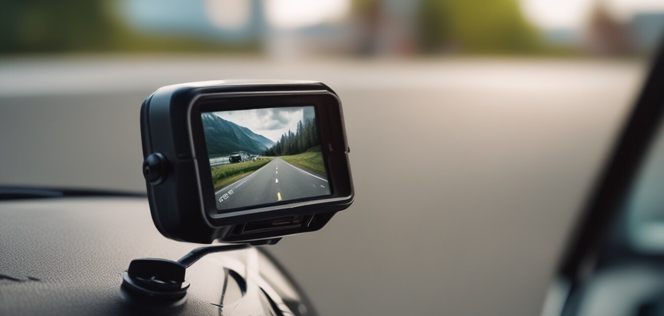 Image of dash cam installation on dashboard